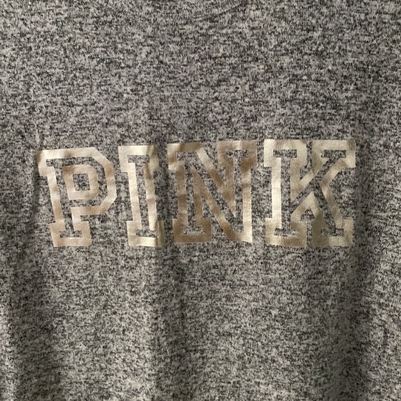 NWOT Victorias Secret PINK Lg Buttery soft marled gray long sleeve shirt - Picture 2 of 3